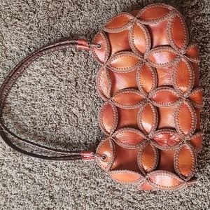 Vintage leather flower purse